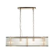 Endon 110945 - Lestenec na verigi RIDGETON 4xE14/6W/230V medenina/prozorna