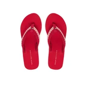 Tommy Hilfiger Japonke Th Wedge Crochet Summer Sandal FW0FW09420 Rdeča