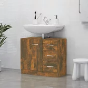 Ormarić za umivaonik boja dimljenog hrasta 63x30x54 cm drveni