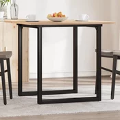 Blagovaonski stol O-oblika 90x90x75 cm od borovine i celik
