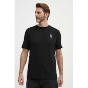 Majica kratkih rukava Karl Lagerfeld za muškarce, boja: crna, s aplikacijom, 542221.755026