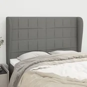 Vidaxl vidaXL Vzglavnik s krilci temno siv 147x23x118/128 cm blago