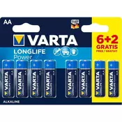 VARTA Baterije 1.5V LR6 MN1500/ LONGLIFE/ Alkalne/ 8kom (cena po komadu)