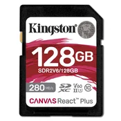 Kingston SD Card 256GB, Canvas React Plus V60 Professional ( SDR2V6/128GB )