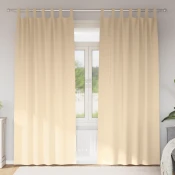 vidaXL Zavese z zavesami 2 pcs krema 260 x 140 cm Poliester