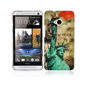 Cadorabo Primer Cadorabo, združljiv s HTC -jem z New Yorkom - Kip of Liberty Print - Trda zaščitna kritje pri trendovskem oblikovanju, (20563434)