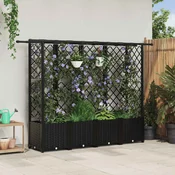 Povišeni krevet s mrežom i krovom Crna 202 x 40 x 138 cm PP