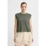 United Colors of Benetton top ženski z lanom