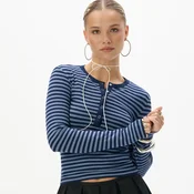 Cropp - Majica dugih rukava sa prugama - navy