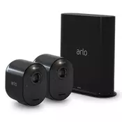 Arlo Ultra 2 zunanja varnostna kamera, 2 kosa, z bazno postajo, črna (VMS5240B-200EUS)