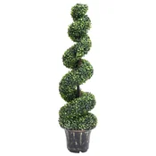 Vidaxl Umetni pušpan spirala z loncem zelene barve 117 cm