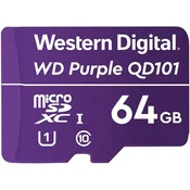 WD Kartica MicroSDXC 64GB vijolična D064G1P0C razred 10, 16 TBW