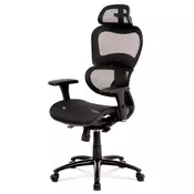 Autronic Ergonomska uredska stolica KA-A188 BK, crna mreža, sinkroni mehanizam, 120 kg
