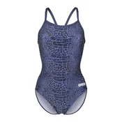 ARENA Športne enodelne kopalke SNAKESKIN LIGHTDROP modra/marine/temno modra/bela