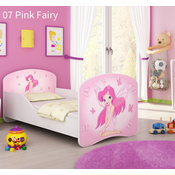 Djecji krevet ACMA s motivom 140x70 cm - 07 Pink Fairy
