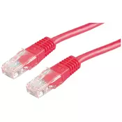 VALUE Value 21.99.1581 RJ45 omrežni kabel\, Patch kabel CAT 6 U/UTP 10.00 m rdeča  1 kos, (20420239)