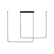 LED luster na sajli HORIZONT 2xLED/11W/230V crni