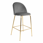 Sivi žametni barski stoli v kompletu 2 ks 108 cm Lausanne – House Nordic