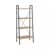 Regal za knjige NARVIK 148x60 cm crni/hrast sonoma