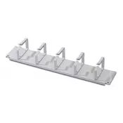 2U cable management panel 5x cable rings 85x60 mm, color grey (RAL 7035)