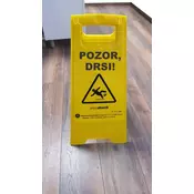 Tabla opozorilna pozor drsi zložljiva westcott p-10007