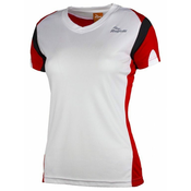Kratka majica Rogelli EABEL bela/rdeča - 2XL