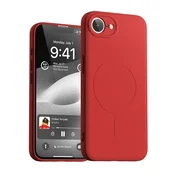 Mercury Mercury polsilikonski ovitek MagSafe za iPhone 16e rdeče barve