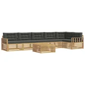 Set vanjskih sofa s jastukom 7 pcs Bijela i antracit