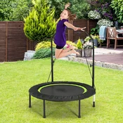 Costway Zložljiv trampolin 40 palcev z 2 elastičnima trakoma za upornost