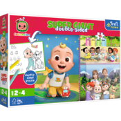 Trefl Puzzle 15 GIANT - Cocomelon, Vesel dan s prijatelji/Cocomelon FSC Mix 70%