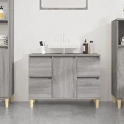 Vidaxl vidaXL Omarica za umivalnik, siva, hrast sonoma, 80x33x60 cm