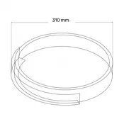 LED PLAFONJERA EL1671 O 16W 3000K CRNA/BELA