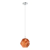 EGLO Visoka svetilka Meliciano, oranžna, steklo, O 22 cm, E27 - Dnevna soba/jedilnica - oranžna, krom