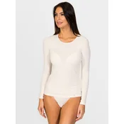 zd ZERO DEFECTS Spodnja majica Artemisa Long-sleeve Soy fiber naravno bela