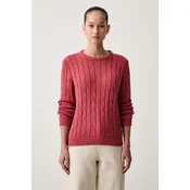 U.S. Polo Assn. pulover ženski bombažen CREW NECK CABLE