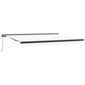 Skrovita tenda Bijelo 4 × 3 m Platno i Aluminij
