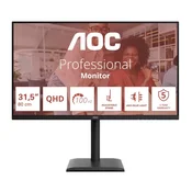 AOC E4 Q32E4U computer monitor 80 cm (31.5) 2560 x 1440 pixels Quad HD LED Black