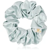 Crystallove Silk Scrunchie svilena elastika za lase Amazonite 1 kos