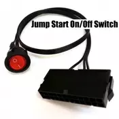 Jump Start EPS/ATX 24 Pin Power Supply Jumper On/Off Switch (Red Light, 50cm)