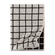 Črna/bež bombažna brisača 50x70 cm Grid – Jotex