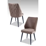 Hanah Home Set stolica Pufi, 48x90x43 cm, 2 komada, Crno-smede