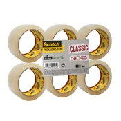 Lepilni trak Scotch za embalažo, brez PVC-ja, prozoren, 48 mm x 50 m, 6 rol