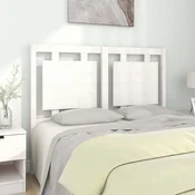 Vidaxl vidaXL Vzglavje postelje belo 125,5x4x100 cm masivni borov les