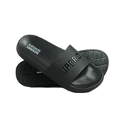 Superdry CODE LOGO VEGAN POOL SLIDE, muške natikace, crna MF310223A