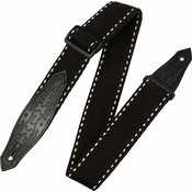 Levys MSSC80-BLK Country/Western Series 2 Heavy-weight Cotton Guitar Strap Black