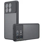 GS Ovitek za Xiaomi Poco X6 Pro 5G Fusion Hybrid z zaščito kamere, prozoren/črn