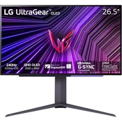 LG Gaming Monitor 27GS95QE-B 27/OLED/2560x1440/240Hz/0,03ms GtG/HDMIx2,DP,USB/Gsync,Freesync/Pivot,visina