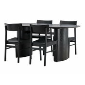jedilnica set Dallas 4119 (Črna) 75x90x180cm