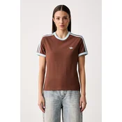 adidas Originals kratka ženska majica bombažna z elastanom Cali