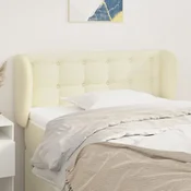 Vidaxl vidaXL Vzglavnik s krilci kremne barve 93x23x78/88 cm umetno usnje